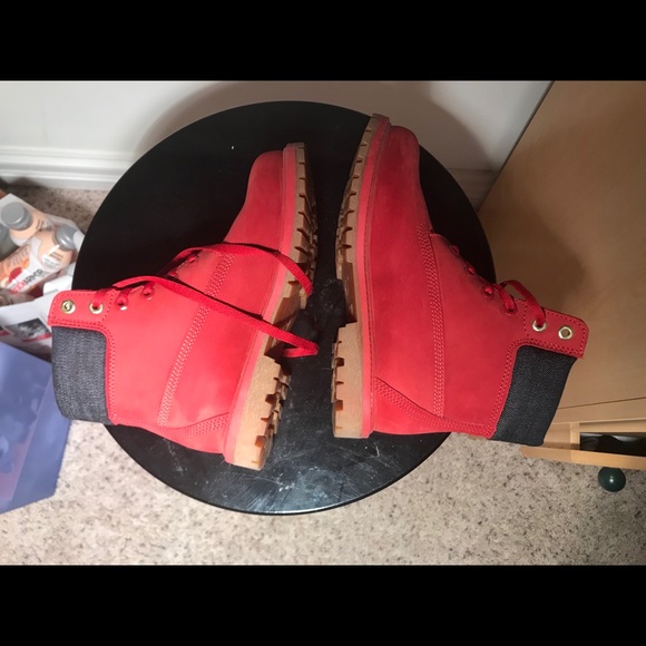 Red Timberland Boots Flower Embroidery Ltd. ed. - Picture 5 of 7